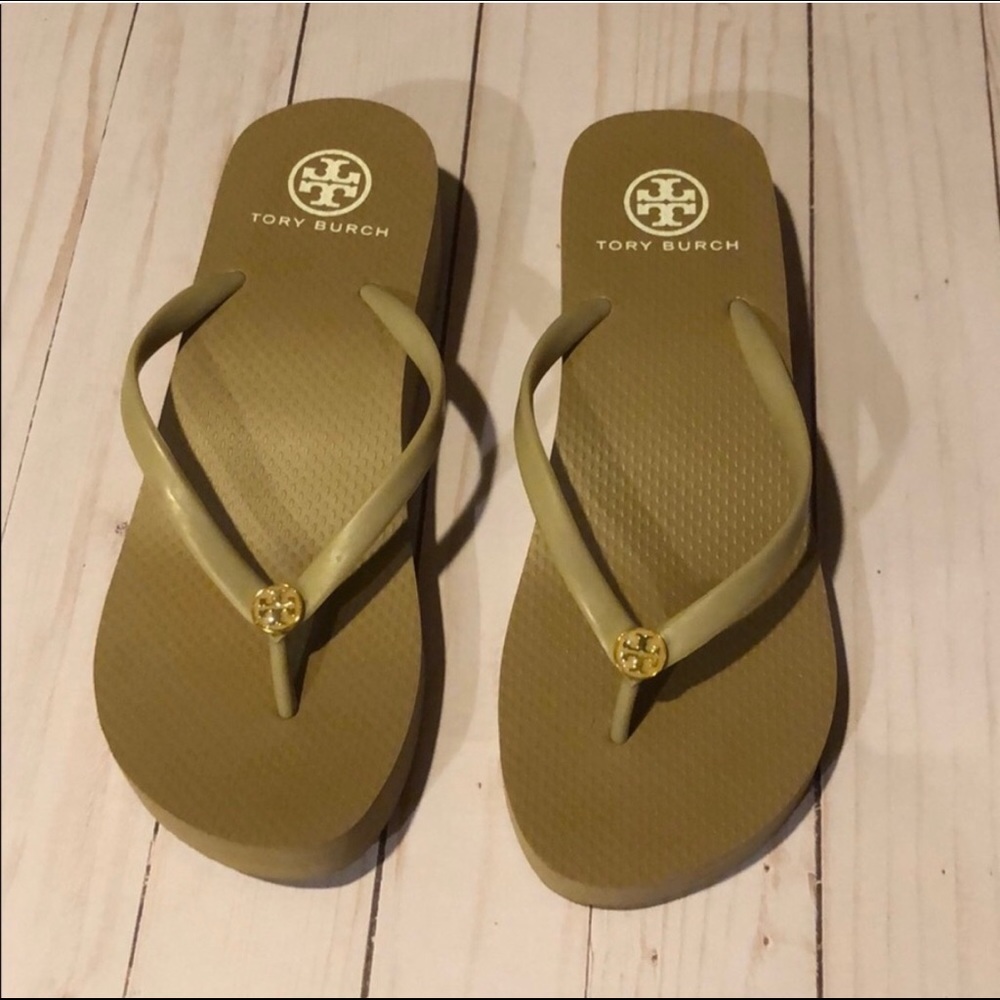 SOLD!! Tory Burch Wedge Flip Flop Sandals
